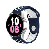 Strap-it® Samsung Galaxy Watch 5 - 44mm sport band (blauw/wit)