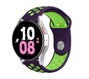 Strap-it® Samsung Galaxy Watch 5 - 44mm sport band (paars/groen)