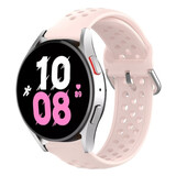 Strap-it® Samsung Galaxy Watch 5 - 44mm siliconen bandje met gaatjes (roze)