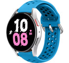 Strap-it® Strap-it Samsung Galaxy Watch 5 - 44mm siliconen bandje met gaatjes (lichtblauw)