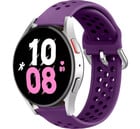 Strap-it® Strap-it Samsung Galaxy Watch 5 - 44mm siliconen bandje met gaatjes (paars)