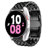 Strap-it® Samsung Galaxy Watch 5 - 44mm stalen draak bandje (zwart)