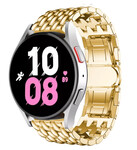 Strap-it® Strap-it Samsung Galaxy Watch 5 - 44mm stalen draak bandje (goud)