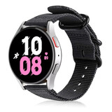 Strap-it® Samsung Galaxy Watch 5 - 44mm nylon gesp band (zwart)