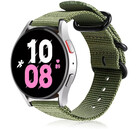 Strap-it® Strap-it Samsung Galaxy Watch 5 - 44mm nylon gesp band (groen)