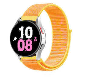 Strap-it® Samsung Galaxy Watch 5 - 44mm nylon band (lichtgeel) Strap-it® Samsung Galaxy Watch 5 - 44mm nylon band (lichtgeel)