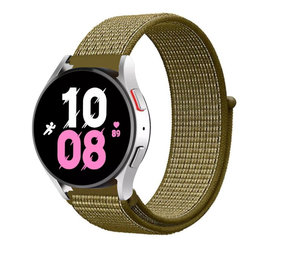 Strap-it® Samsung Galaxy Watch 5 - 44mm nylon band (olijf)