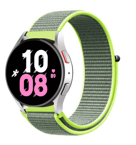 Strap-it® Strap-it Samsung Galaxy Watch 5 - 44mm nylon band (fluoriserend)