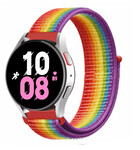 Strap-it® Strap-it Samsung Galaxy Watch 5 - 44mm nylon band (regenboog)