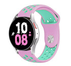 Strap-it® Strap-it Samsung Galaxy Watch 5 - 44mm sport band (roze/aqua)