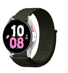 Strap-it® Strap-it Samsung Galaxy Watch 5 - 44mm nylon band (donkergroen)