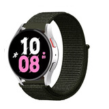 Strap-it® Samsung Galaxy Watch 5 - 44mm nylon band (donkergroen)