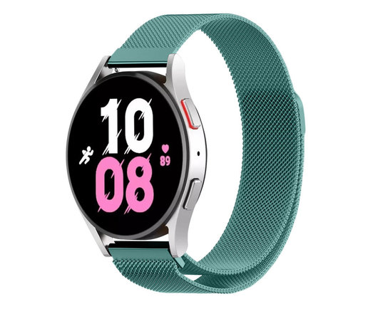 Strap-it® Strap-it Samsung Galaxy Watch 5 - 44mm Milanese band (groen)