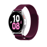 Strap-it® Samsung Galaxy Watch 5 - 44mm Milanese band (paars)