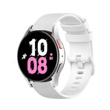Strap-it® Samsung Galaxy Watch 5 - 44mm luxe siliconen bandje (wit)