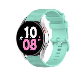 Strap-it® Samsung Galaxy Watch 5 - 44mm luxe siliconen bandje (aqua)