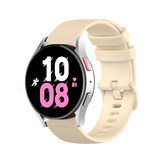 Strap-it® Samsung Galaxy Watch 5 - 44mm luxe siliconen bandje (beige)