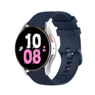 Strap-it® Strap-it Samsung Galaxy Watch 5 - 44mm luxe siliconen bandje (donkerblauw)