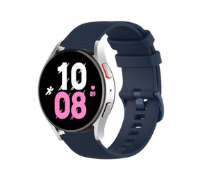 Strap-it® Samsung Galaxy Watch 5 - 44mm luxe siliconen bandje (donkerblauw)