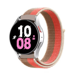 Strap-it® Samsung Galaxy Watch 5 - 44mm nylon band (pink pomelo)