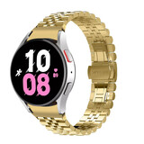 Strap-it® Samsung Galaxy Watch 5 - 44mm Jubilee stalen band (goud) Strap-it® Samsung Galaxy Watch 5 - 44mm Jubilee stalen band (goud)