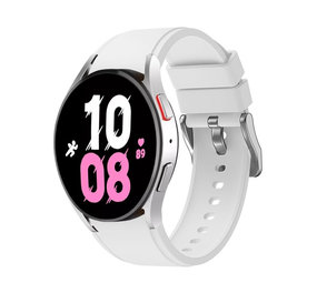 Strap-it® Samsung Galaxy Watch 5 - 44mm siliconen band (wit)