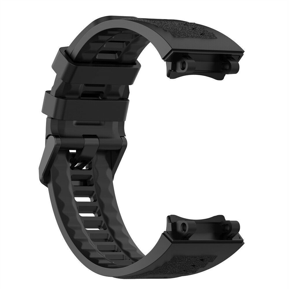 Strap-it® Strap-it Amazfit T-Rex 2 siliconen bandje (zwart)