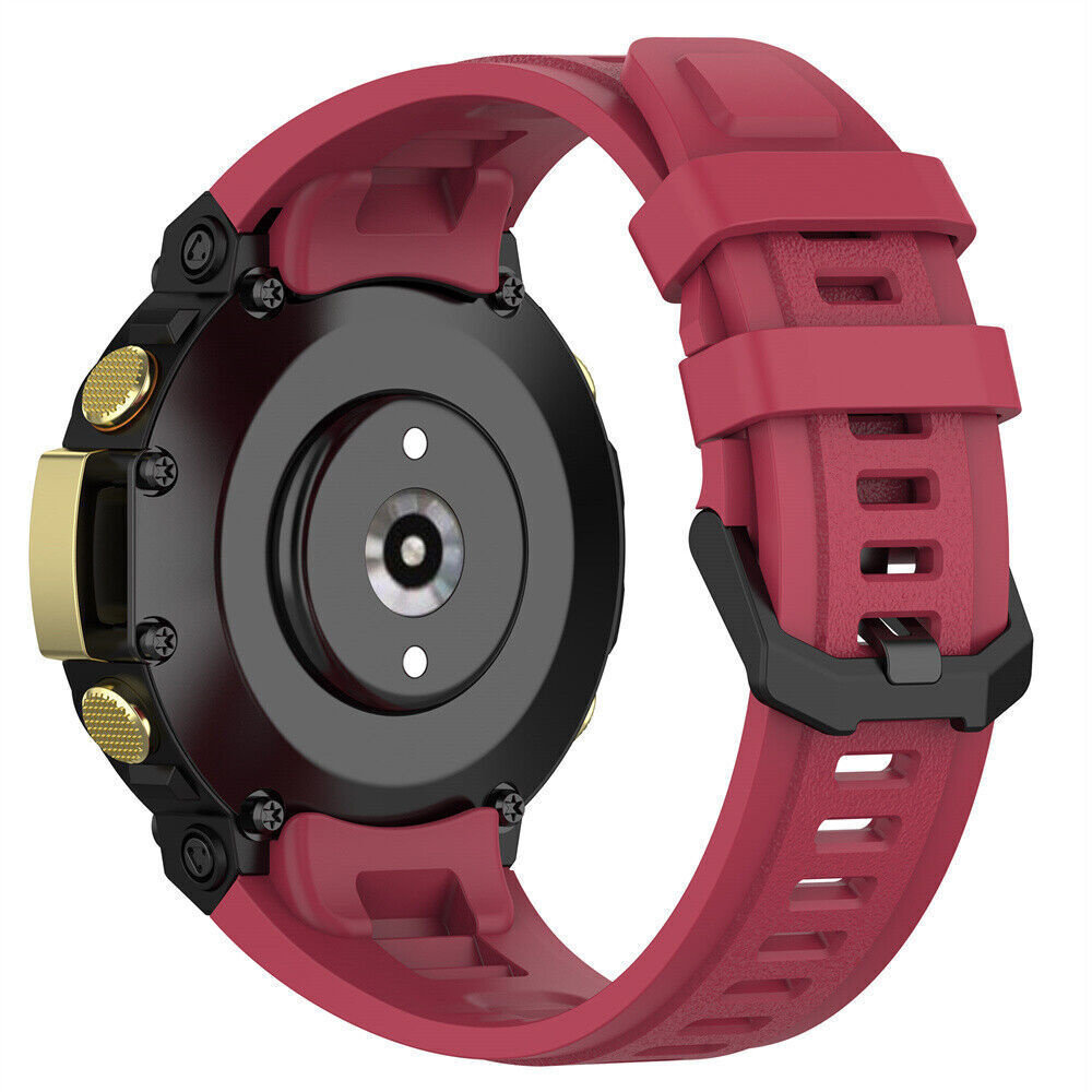 Strap-it® Strap-it Amazfit T-Rex 2 siliconen bandje (rood)