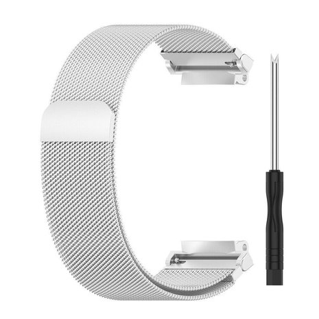 Strap-it® Strap-it Amazfit T-Rex 2 Milanese band (zilver)