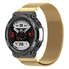 Strap-it® Strap-it Amazfit T-Rex 2 Milanese band (goud) Strap-it® Strap-it Amazfit T-Rex 2 Milanese band (goud)