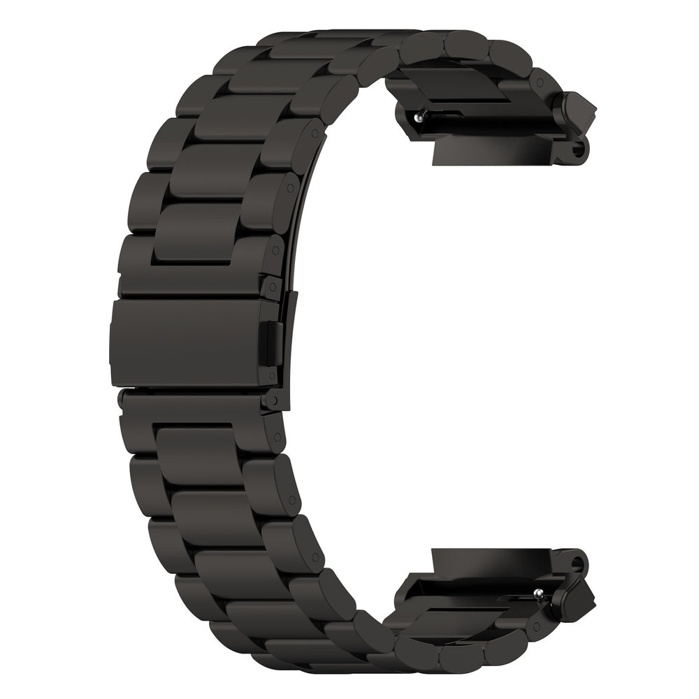 Strap-it® Strap-it Amazfit T-Rex 2 stalen band (zwart)