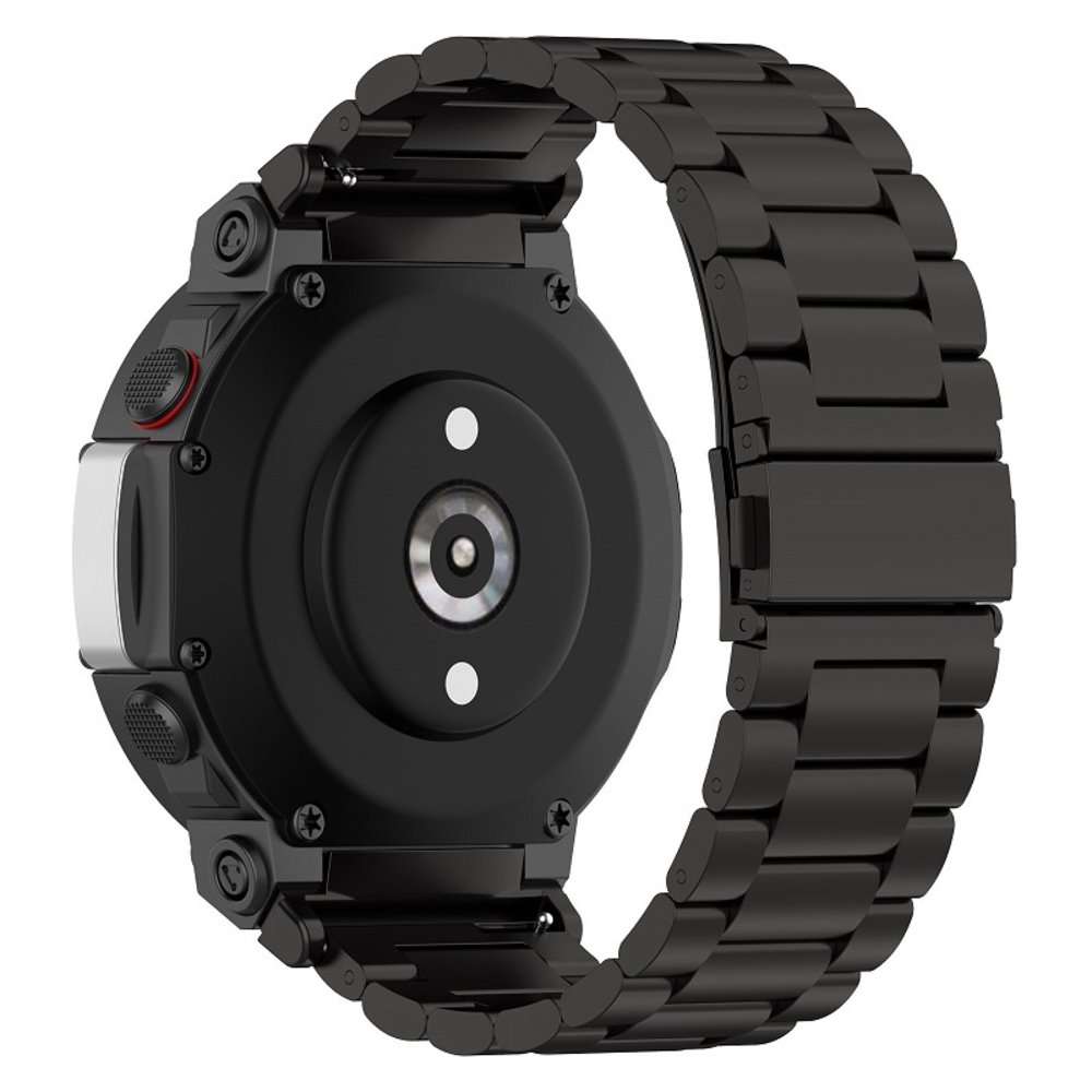 Strap-it® Strap-it Amazfit T-Rex 2 stalen band (zwart)