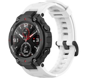 Strap-it® Amazfit T-Rex (Pro) siliconen bandje (wit)