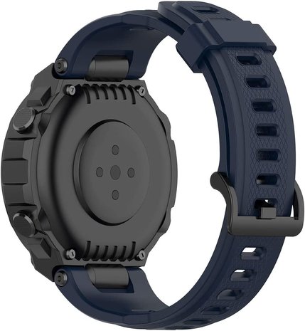 Strap-it® Strap-it Amazfit T-Rex (Pro) siliconen bandje (donkerblauw)