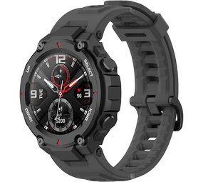 Strap-it® Amazfit T-Rex (Pro) siliconen bandje (donkergrijs)