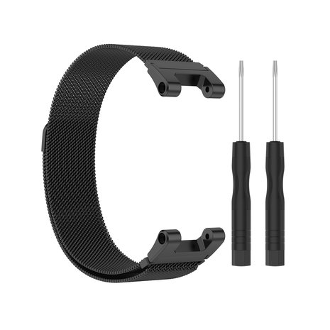 Strap-it® Strap-it Amazfit T-Rex (Pro) Milanese band (zwart) Strap-it® Strap-it Amazfit T-Rex (Pro) Milanese band (zwart)