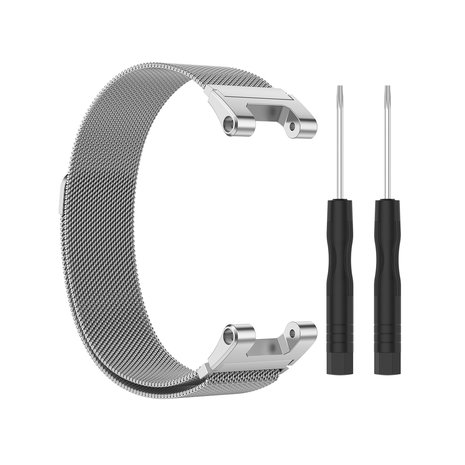 Strap-it® Strap-it Amazfit T-Rex (Pro) Milanese band (zilver) Strap-it® Strap-it Amazfit T-Rex (Pro) Milanese band (zilver)