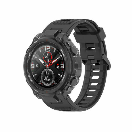 Strap-it® Strap-it Amazfit T-Rex (Pro) TPU case (zwart) Strap-it® Strap-it Amazfit T-Rex (Pro) TPU case (zwart)