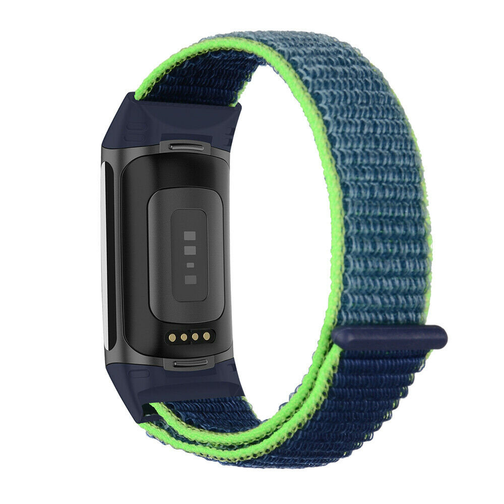 Strap-it® Strap-it Fitbit Charge 5 nylon bandje (lime)