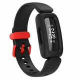 Strap-it® Fitbit Ace 3 siliconen bandje (zwart/rood)