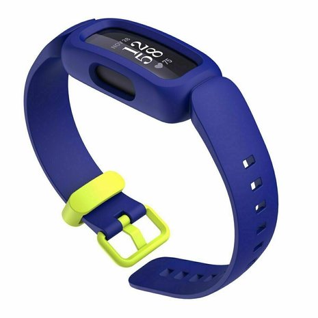 Strap-it® Strap-it Fitbit Ace 3 siliconen bandje (blauw/geel)