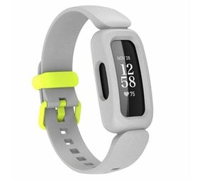 Strap-it® Fitbit Ace 3 siliconen bandje (grijs/geel)