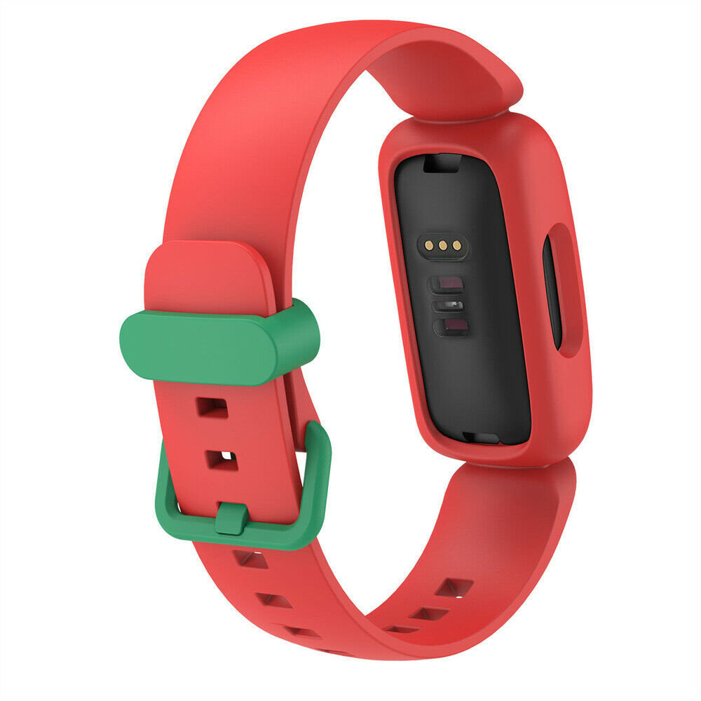 Strap-it® Strap-it Fitbit Ace 3 siliconen bandje (rood/groen)