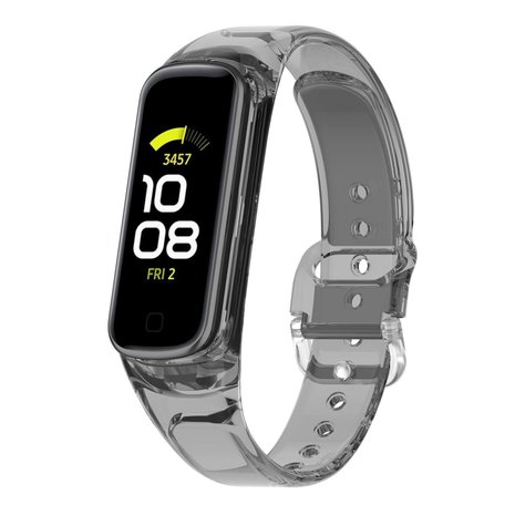 Strap-it® Strap-it Samsung Galaxy Fit 2 zon-verkleurend crystal bandje (transparant-zwart)