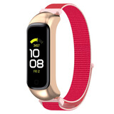Strap-it® Samsung Galaxy Fit 2 nylon bandje (rood-roze)