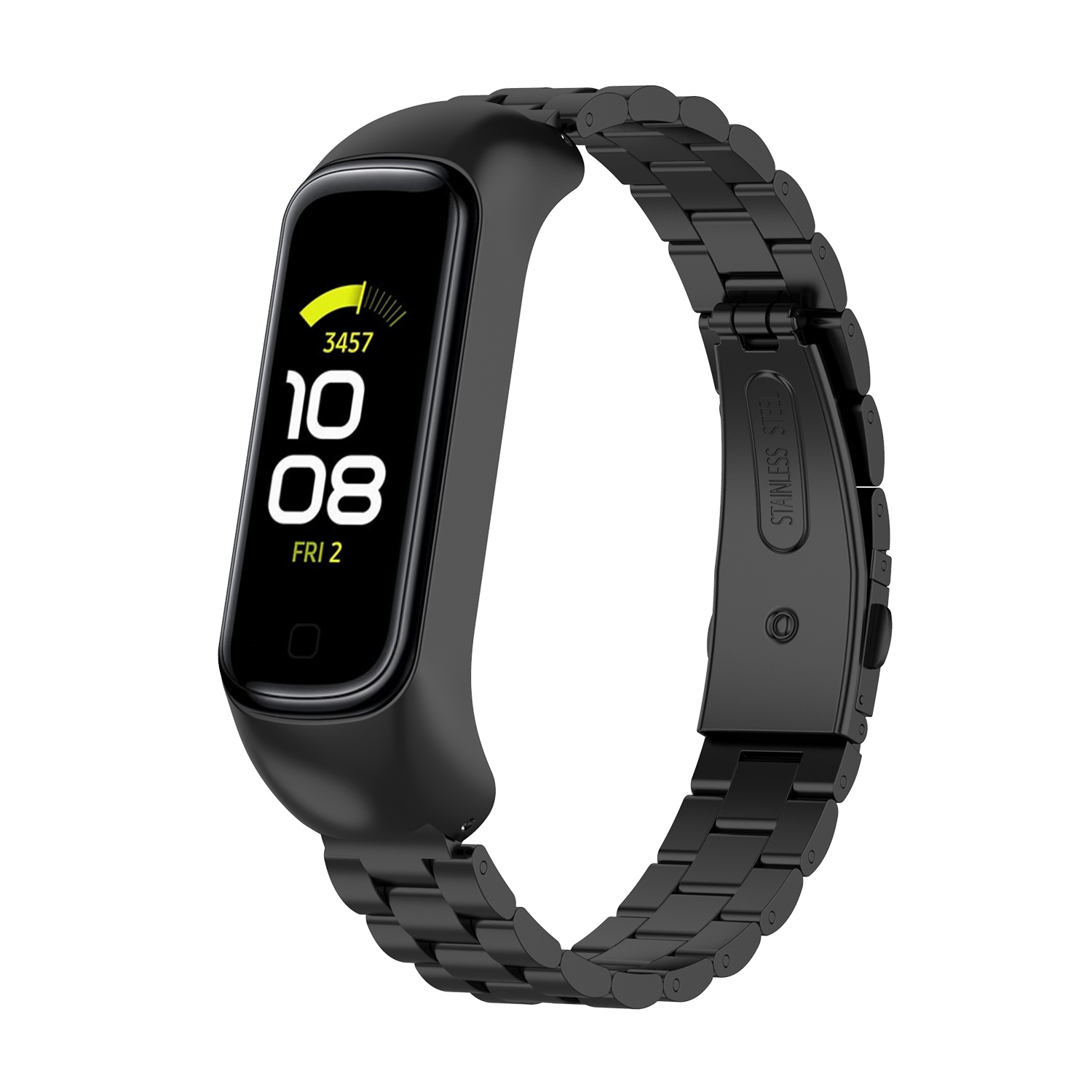 Samsung Galaxy Fit 2 stalen bandje zwart Smartwatchbanden