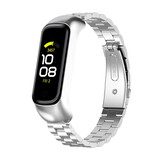 Strap-it® Samsung Galaxy Fit 2 stalen bandje (zilver)