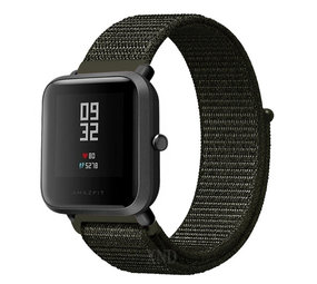 Strap-it® Xiaomi Amazfit Bip nylon band (donkergroen)