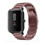 Strap-it® Xiaomi Amazfit Bip stalen band (brons-goud)