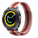 Strap-it® Samsung Gear Sport Milanese band (rood/roze) Strap-it® Samsung Gear Sport Milanese band (rood/roze)